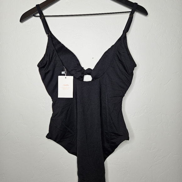 Andie Swim The Santorini One Piece Bathing Suit Size Large in Black - Picture 5 of 8